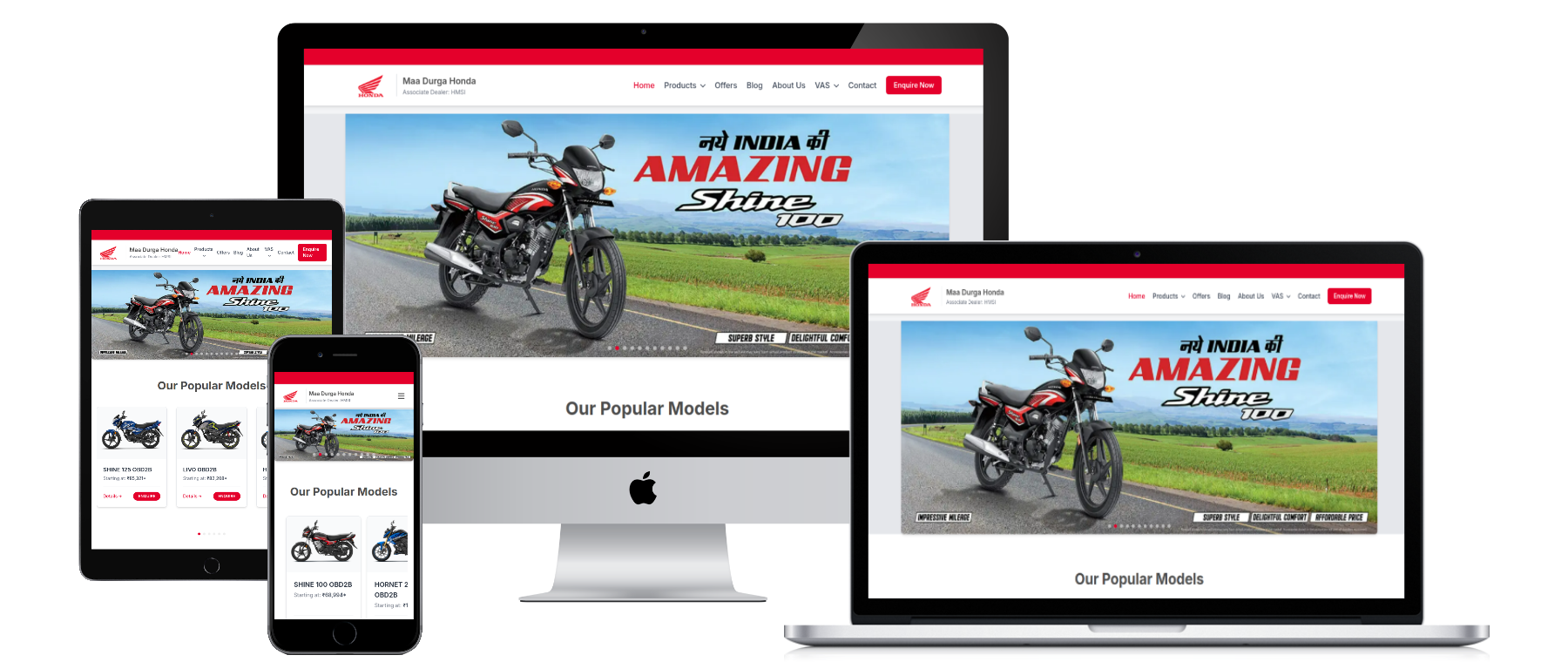 RevUp Dealership Website on Multiple Devices